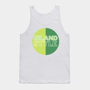 island style hawaii light green tricolor circle Tank Top